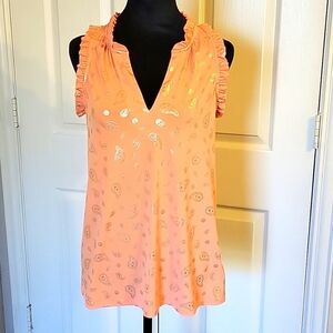 Michael Kors orange sleeveless top
